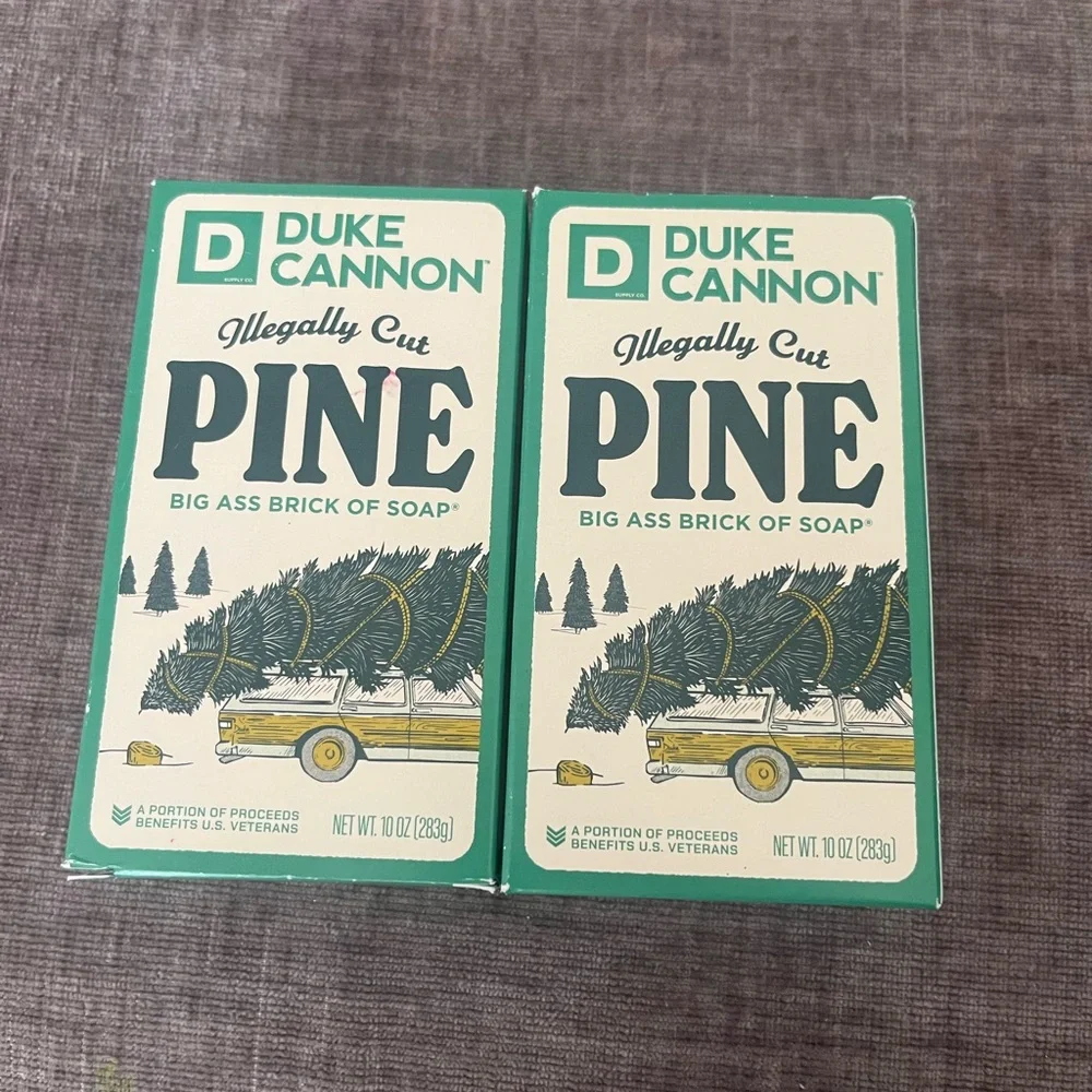 X2‎ Duke Cannon Bar Soap Illegally Cut Pine 10oz Each USA Made
